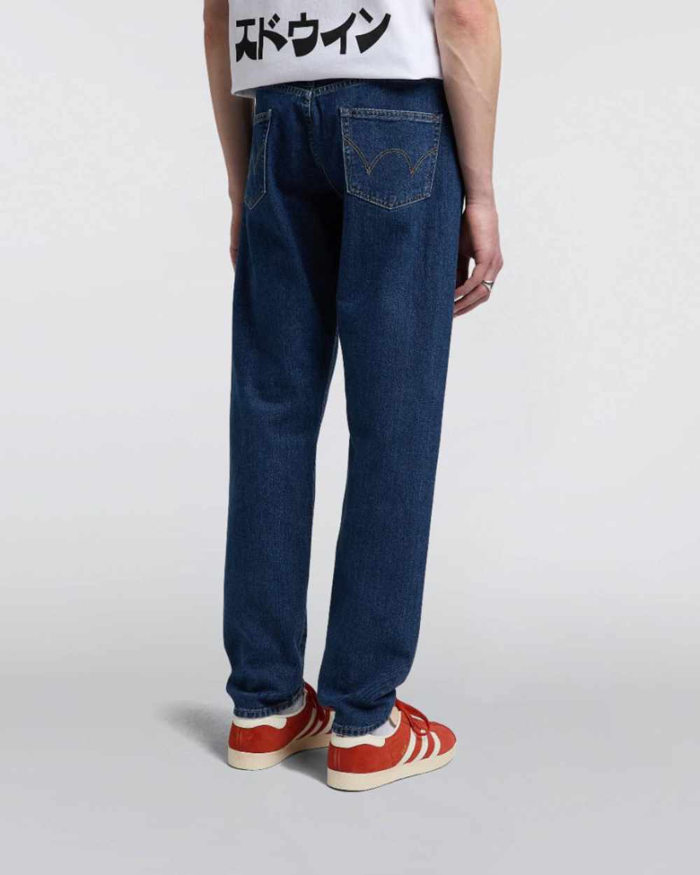 edwin regular tapered jeans blue akira wash –