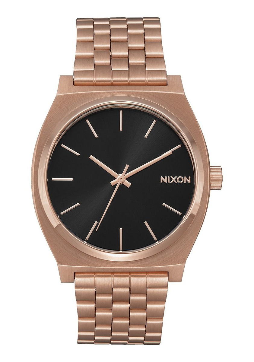 nixon time teller all rose gold black sunray www.sublime.bz