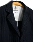 hansen charlie easy three button blazer black pin