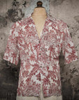 fleurs de bagne the hawaian shirt temple red