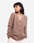 olow clado cardigan light brown