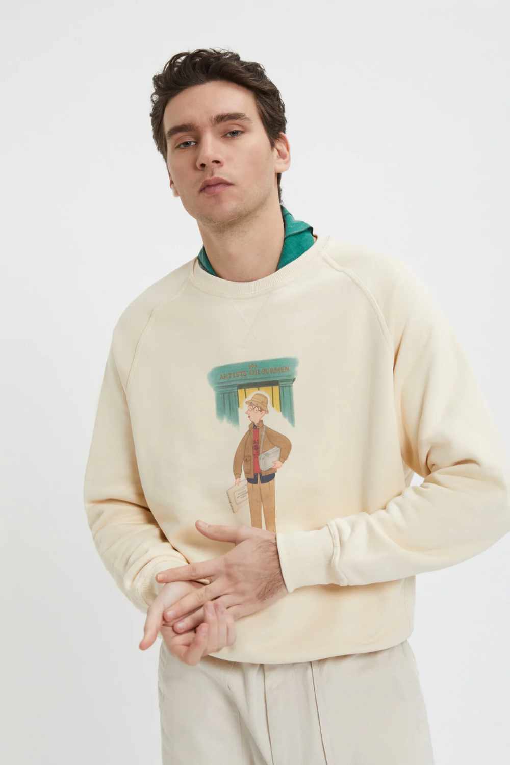 baracuta slowboy colourman pullover butter