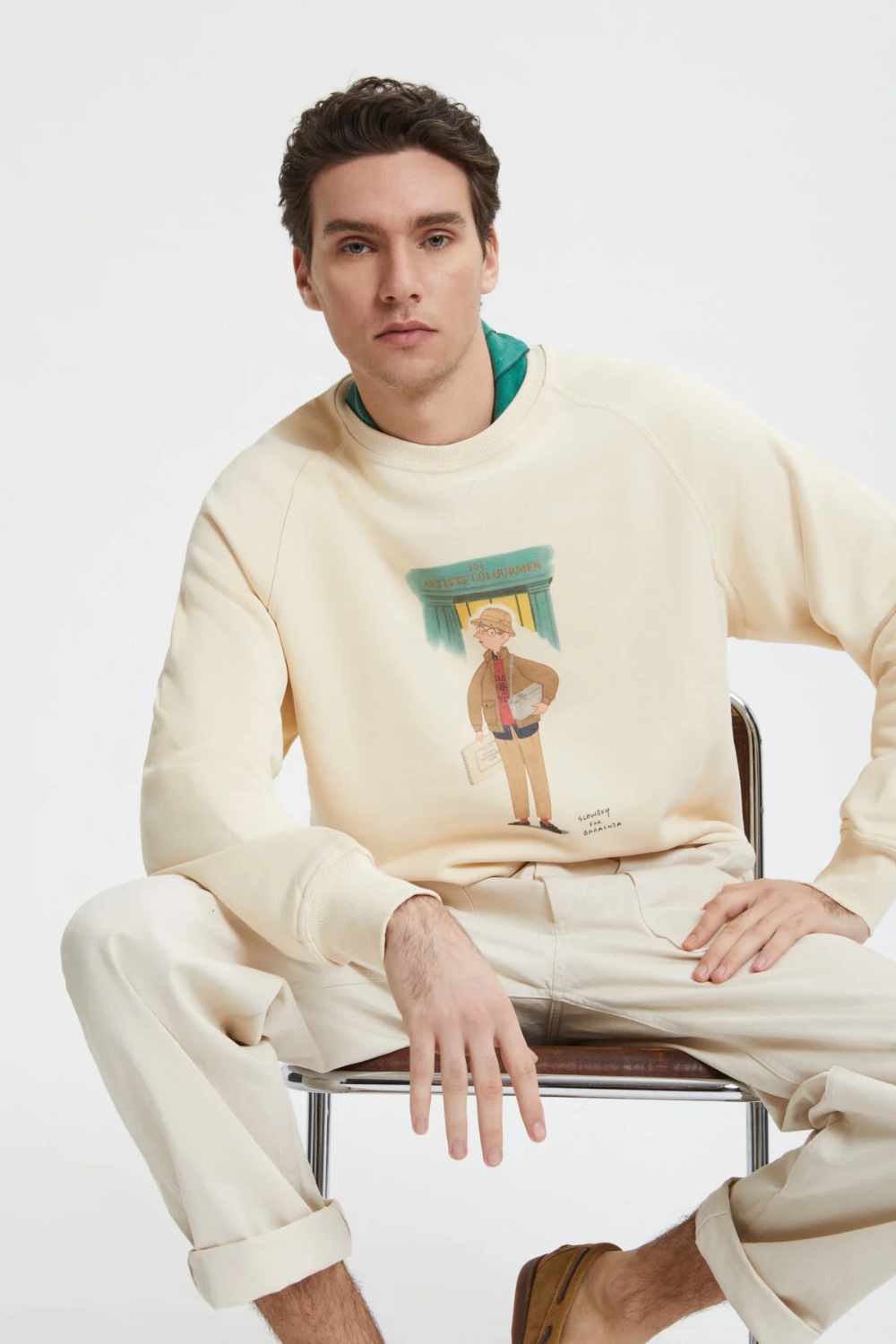 baracuta slowboy colourman pullover butter