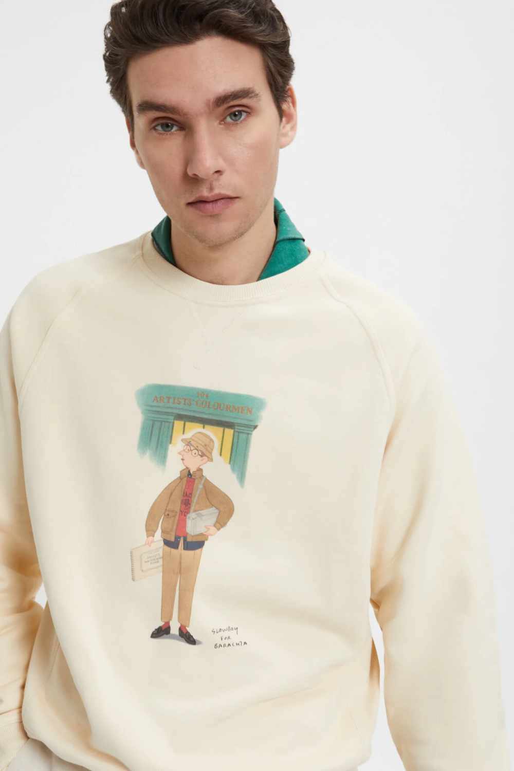 baracuta slowboy colourman pullover butter