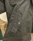 baracuta x barbour porton wax jacket olive