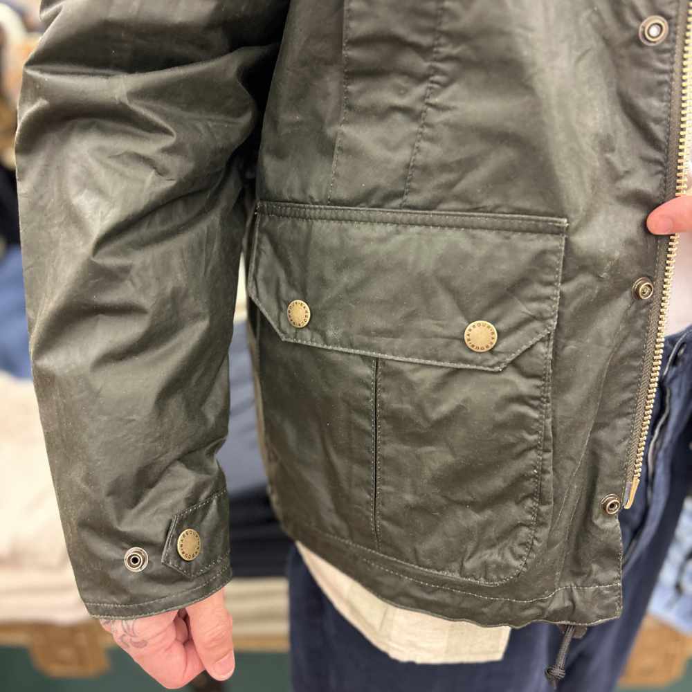 barbour wax deck jacket archive olive