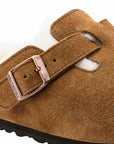 birkenstock boston shearling mink suede leather