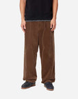 carhartt wip evan pant corduroy chocolate rinsed