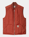 carhartt wip lachlan vest liner vermillion