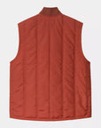 carhartt wip lachlan vest liner vermillion