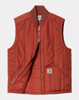 carhartt wip lachlan vest liner vermillion