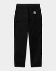 carhartt wip single knee pant black rinsed