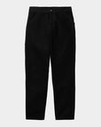 carhartt wip single knee pant black rinsed