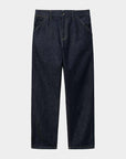 carhartt wip single knee pant blue rinsed