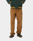 carhartt wip single knee pant deep h brown aged canvas