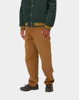 carhartt wip single knee pant deep h brown aged canvas