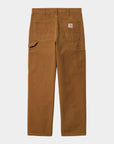 carhartt wip single knee pant deep h brown aged canvas