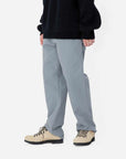 carhartt wip single knee pant dove grey rinsed