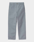 carhartt wip single knee pant dove grey rinsed