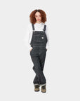 carhartt wip women orlean bib overall straight hickory stripe blue white (LAST SIZE SMALL)