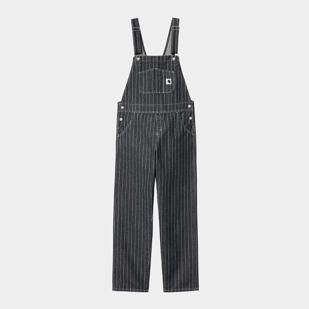 carhartt wip women orlean bib overall straight hickory stripe blue white (LAST SIZE SMALL)