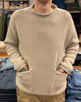 casa isaac rollneck oversize pullover beige (LAST SIZE LARGE)