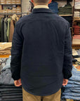 chesapeakes wool padded shirt cpo navy blue