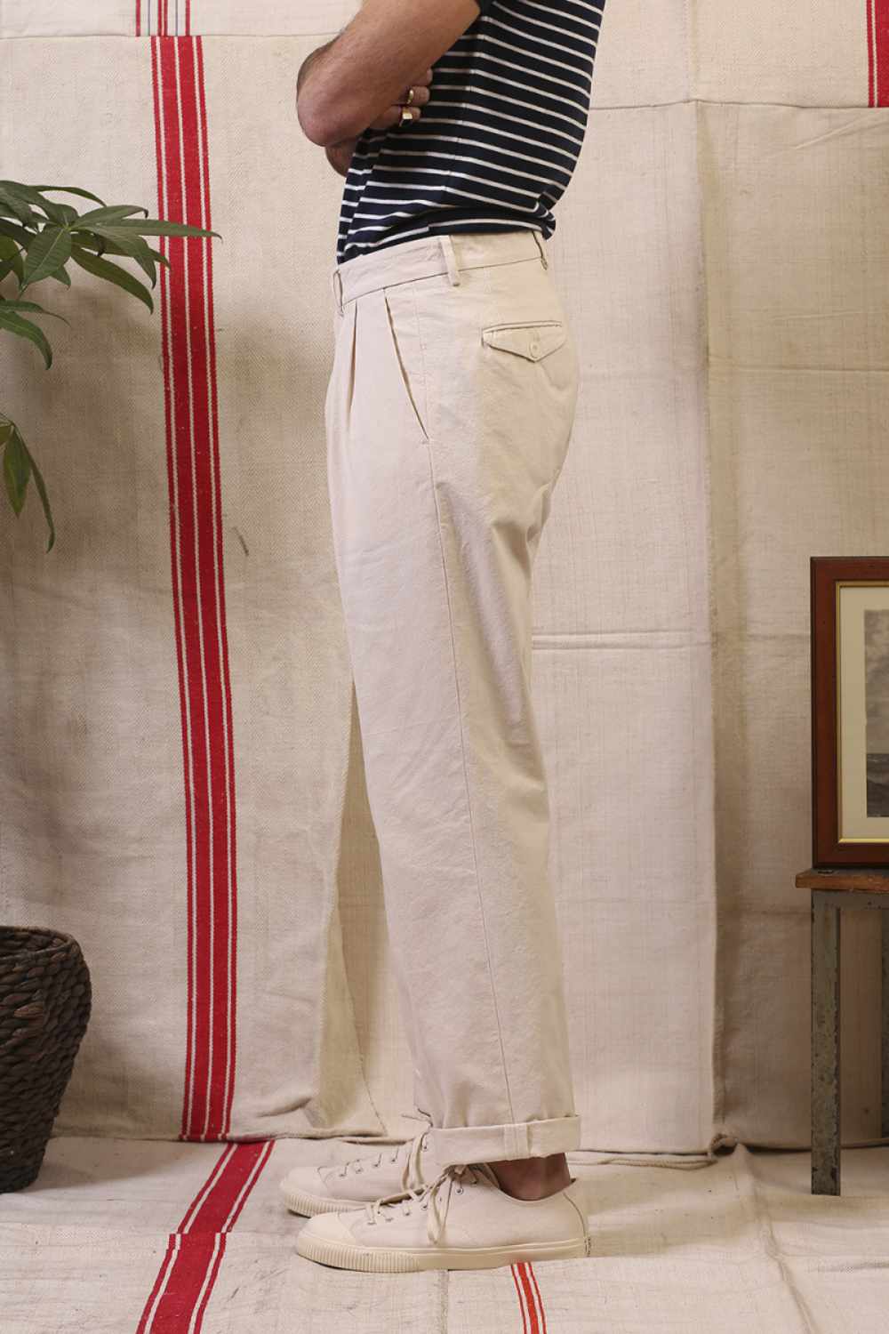 east harbour surplus martin 324 trousers off white