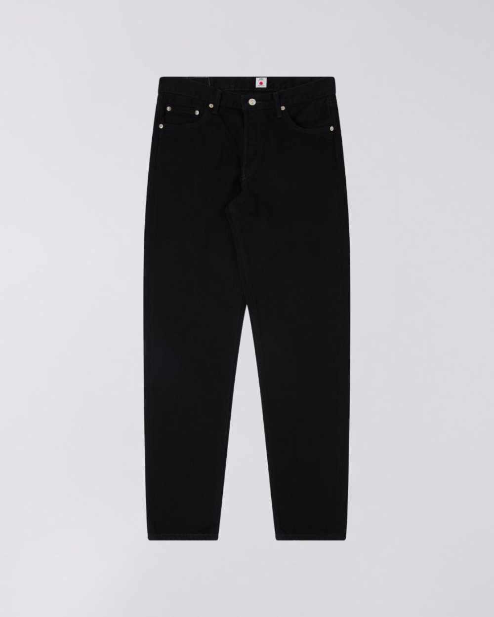 edwin regular tapered jeans black unwashed