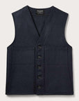 filson mackinaw wool vest navy