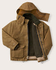 filson tin cloth field jacket dark tan