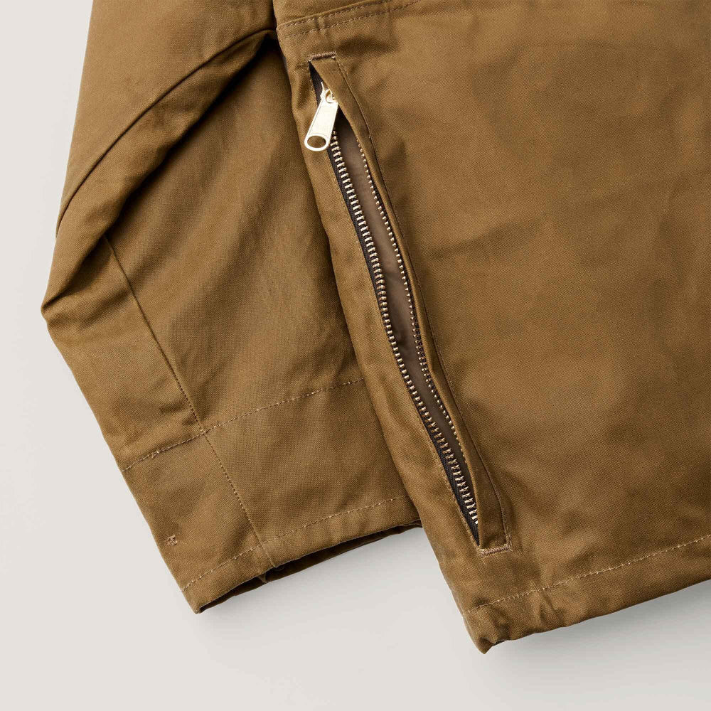 filson tin cloth field jacket dark tan