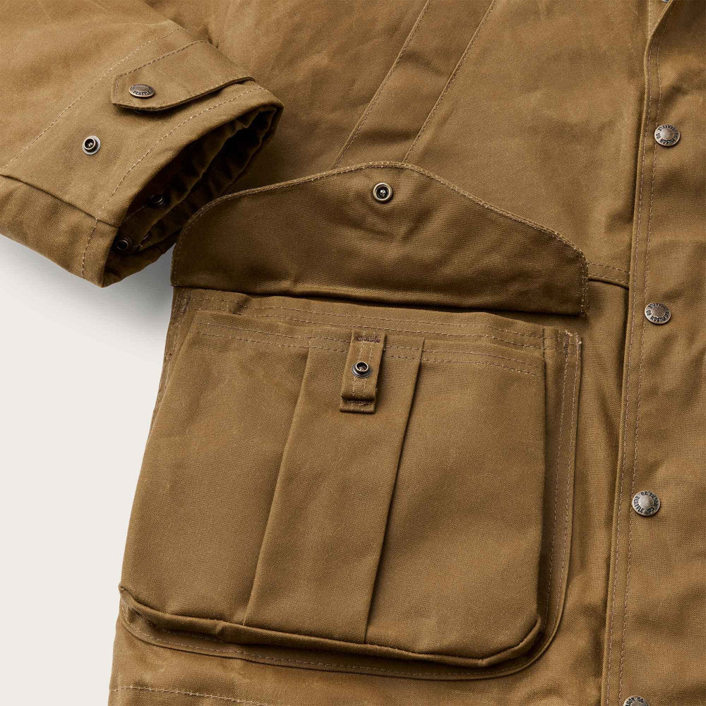 filson tin cloth field jacket dark tan