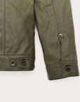 filson tin cloth short lined cruiser jacket military green