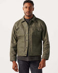 filson tin cloth short lined cruiser jacket military green