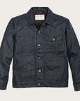 filson tin cloth short lined cruiser jacket service blue