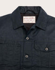 filson tin cloth short lined cruiser jacket service blue