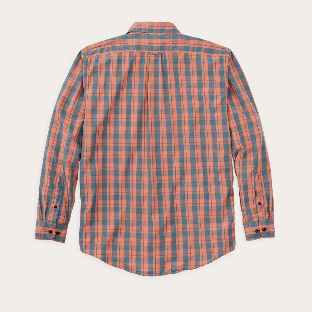 filson washed feather cloth shirt faded cedar blue (LAST SIZE LARGE)