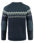 fjall raven ovik knit sweater dark navy mountain blue