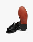 gh bass weejuns larson penny loafers black leather