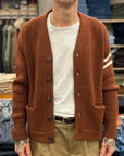 grp college cardigan bordeaux ecru