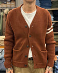 grp college cardigan bordeaux ecru