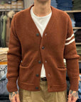 grp college cardigan bordeaux ecru