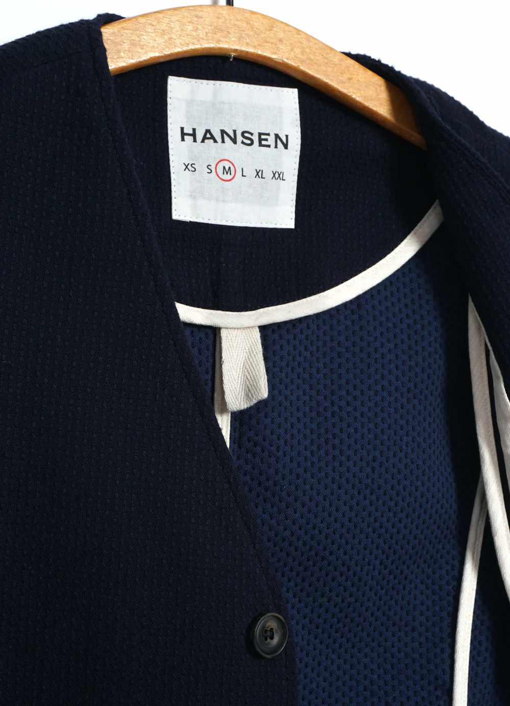 hansen daniel casual waistcoat indigo sashiko