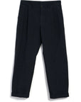 hansen sune pleated wide cut trousers black pin