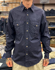 manifattura ceccarelli light bush shirt 706 dh navy (LAST SIZE SMALL)