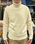 manifattura ceccarelli turtleneck sweater M601 natural