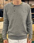 max rohr max 1/7 lateral buttons pullover grey