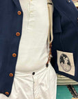 max rohr max 3/e 18oz cotton jacket blue (LAST SIZE L)