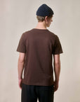 merz b schwanen 215 mens loopwheeled t-shirt 245g classic fit coffee